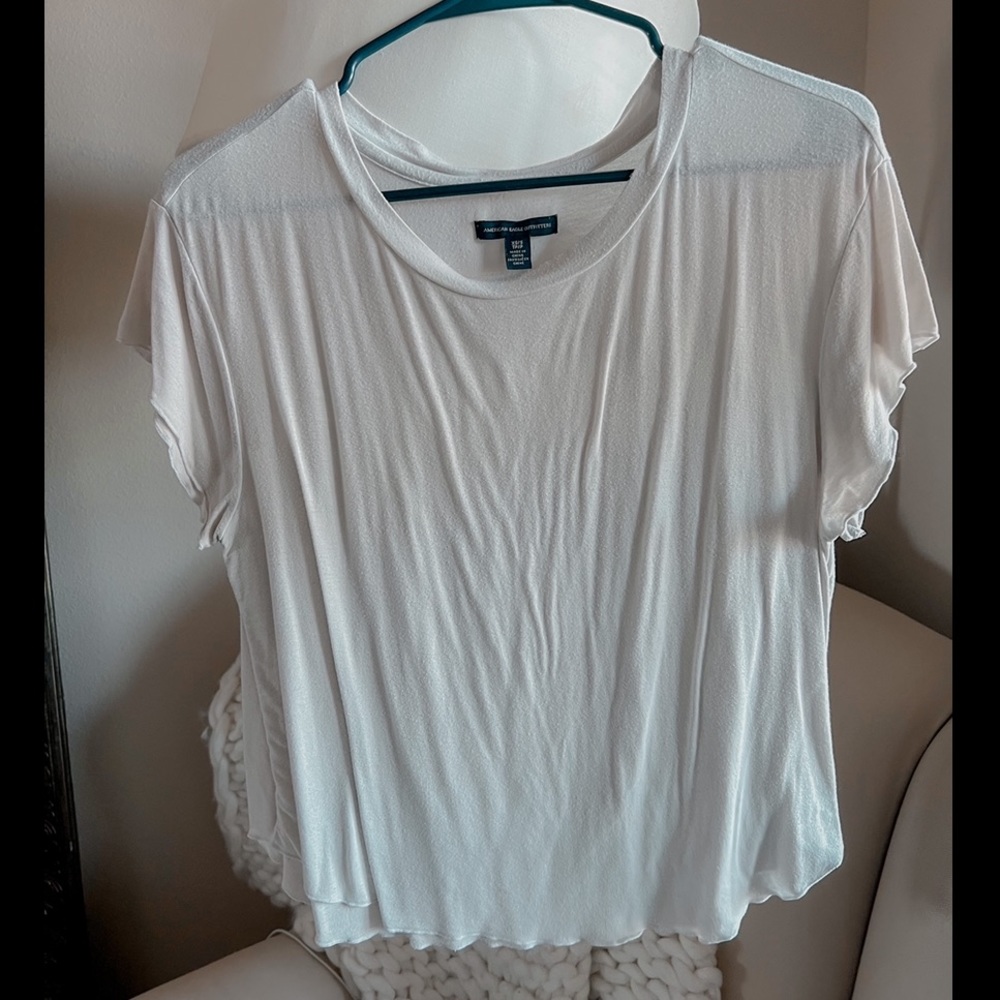 American Eagle White Soft T-Shirt